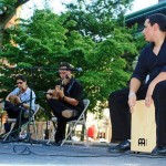 Val Ramos and Jose Ramos with Adrian Ramos at Bridgeport Downtown Thursdays August 2012